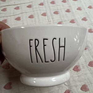 Rae Dunn 'Fresh' White Ceramic Bowl